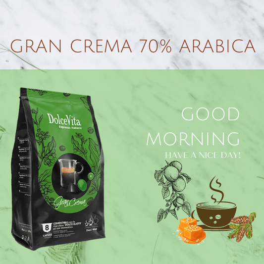 Gran Crema 70% Arabica 焦糖/黃杏/堅果 Dolce Gusto咖啡膠囊 (Best Before 31/01/2025)